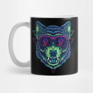 Retro Wild Wolf Mug